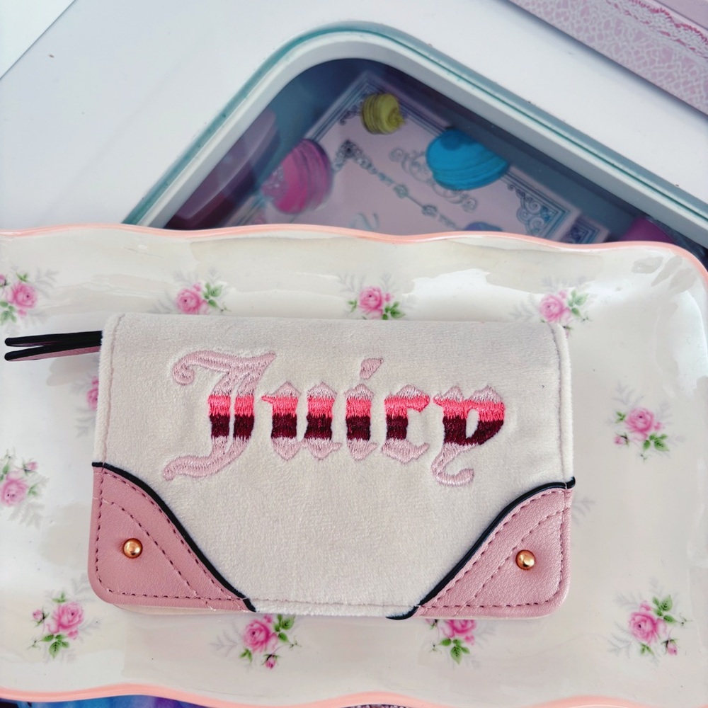 Juicy Couture Pink Embroidered Wallet